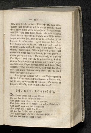 Lob, loben, lobenswürdig.