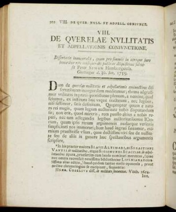 VIII. De Querelae Nullitatis Et Adpellationis Coniunctione