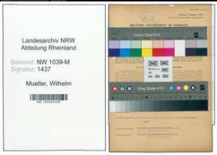 Entnazifizierung Wilhelm Mueller , geb. 28.12.1893 (Schweinehaendler)
