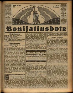 Erste Ausgabe vom Sonntag, den 22. März 1931.