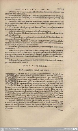 Caput Undecimum. De magisterio nati, et eius opere.