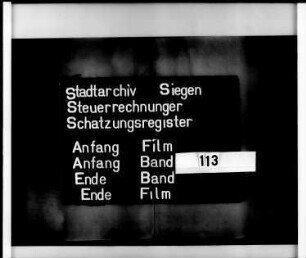 Kontributionsrechnung der Stadt Siegen der Kommissare Johann Henrich Roth und Johannes Hermani, beide Stadtschöffen zu Siegen ( ... Blatt)