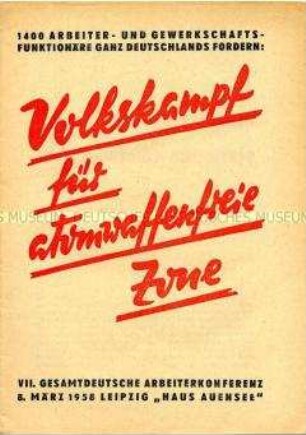 Polemische Kampfschrift gegen die Atombewaffnung der Bundesrepublik