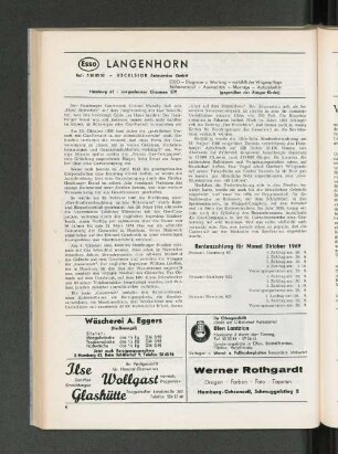 Rentenzahlung für Monat Oktober 1969