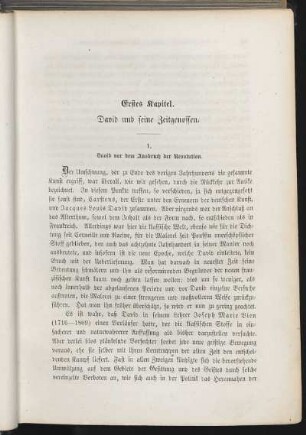 Erstes Kapitel. David und seine Zeitgenossen.