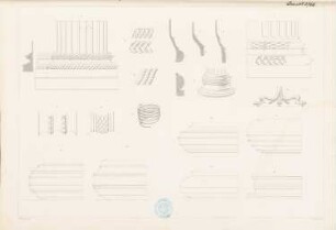 »Tektonik der Hellenen« (Tafelband, 2. Auflage Berlin 1874): Tafel 7: Ornamentik, Säulenfuß