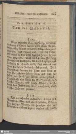 Dreyzehntes Kapitel. Von der Elektricität