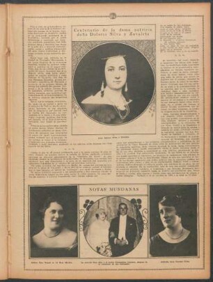 Centenario de la dama patricia doña Dolores Silva y Zavaleta