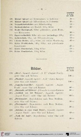 Bilder (Nr. 399-409)