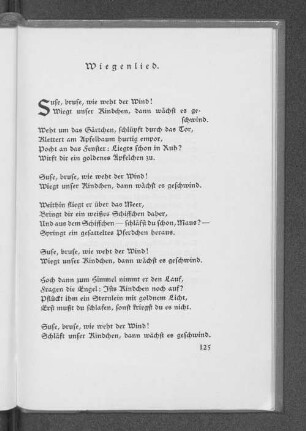 Wiegenlied.