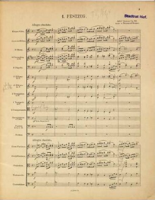 Hochzeitsmusik : Festzug - Brautgesang - Reigen - Notturno ; op. 45