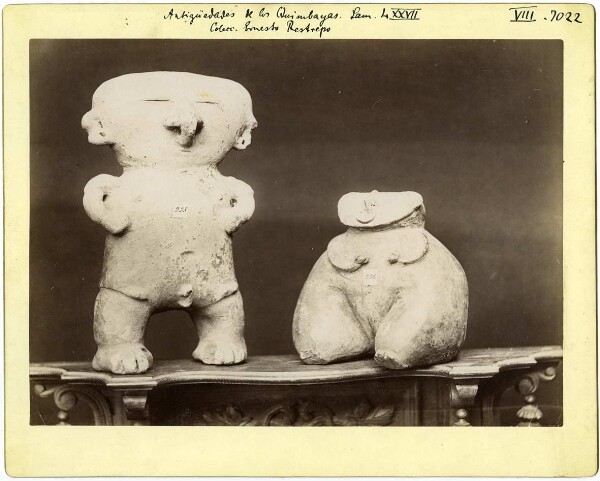 Clay figurines from the Restrepo y Pizano Collection, Antigüedades de los Quimbayas Lam. L XXVII