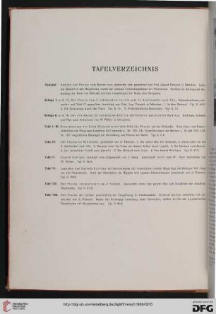 Tafelverzeichnis