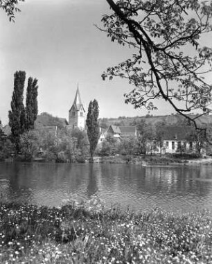 Gemmrigheim. Stadtteilansicht mit Johanneskirche