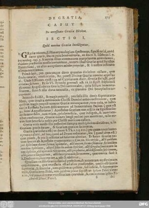 Caput I. De necessaria Gratiae Divinae.