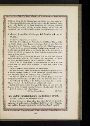 Eroberung französischer Stellungen bei Neuville und an der Somme.