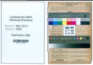 Entnazifizierung Otto Hoehmann , geb. 14.09.1904 (Kaufmann)