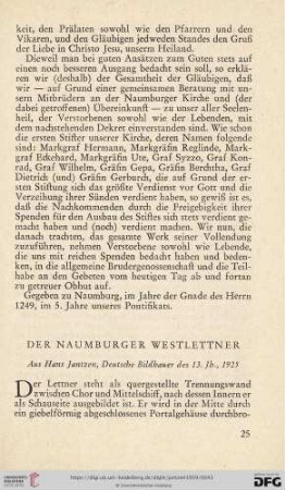 Der Naumburger Westlettner
