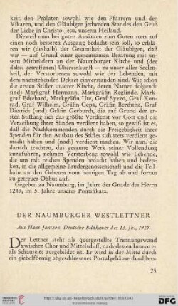 Der Naumburger Westlettner