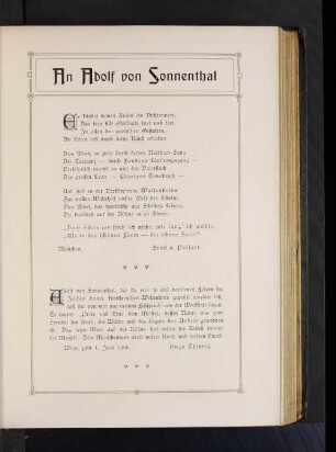 An Adolf von Sonnenthal