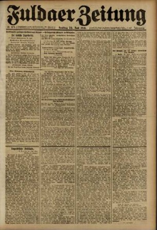 Ausgabe vom Freitag, den 26. Juli 1918.