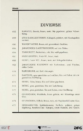 Diverse (Nr. 462-636)