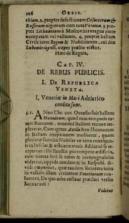Cap. IV. De Rebus Publicis