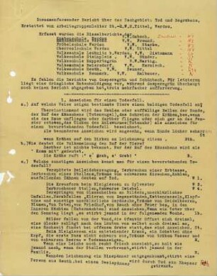 Kreis Zwickau / Tod und Begräbnis [Umfrage in Orten im Kreis Zwickau]
