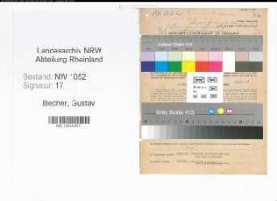 Entnazifizierung Gustav Becher , geb. 10.11.1895 (Schreiner)