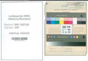 Entnazifizierung Heinrich Heinhuis , geb. 27.12.1907 (Arbeiter)