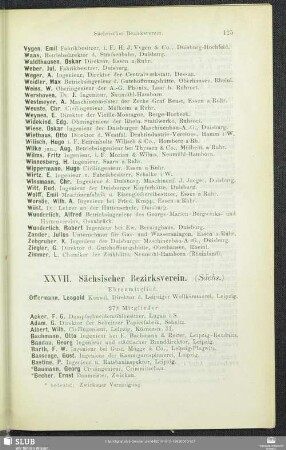 XXVII. Sächsischer Bezirksverein.