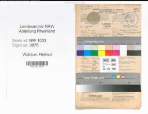 Entnazifizierung Helmut Waldow , geb. 25.06.1895 (Polizeibeamter)
