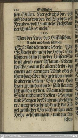 LIX. Von der Liebe des Him[m]lischen