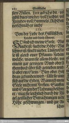 LIX. Von der Liebe des Him[m]lischen