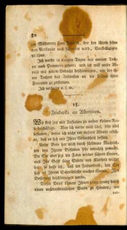 18. Friederike an Albertinen.