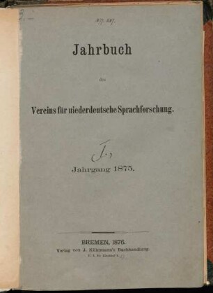 [1]: Jahrbuch des Vereins für Niederdeutsche Sprachforschung