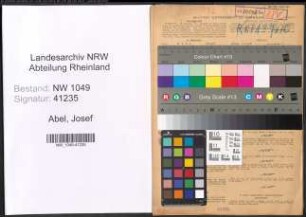 Entnazifizierung Josef Abel , geb. 16.07.1893 (Kaufmann)