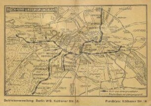 Karte: Hoch- und Untergrundbahn