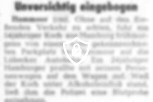 Unvorsichtig eingebogen