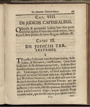 Caput IX. De Iudiciis Terrestribus
