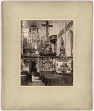 Nikolaikirche, Stralsund: Ansicht der Rückseite des Altars