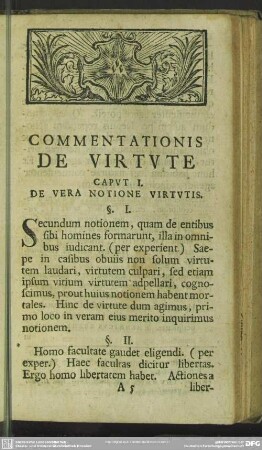 Caput I. De Vera Notione Virtutis