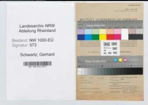 Entnazifizierung Gerhard Schwartz, geb. 05.01.1912 (Fabrikant)