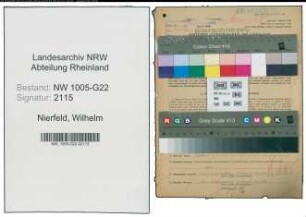 Entnazifizierung Wilhelm Nierfeld , geb. 30.04.1905 (Kaufmann)