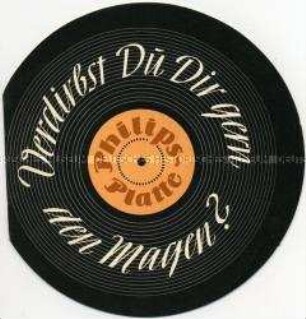 Propagandaschrift aus der DDR zur Verbreitung in der Bundesrepublik, getarnt als Werbung für Schallplatten