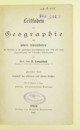 Teil 2: Lehrstoff der mittleren und oberen Klassen