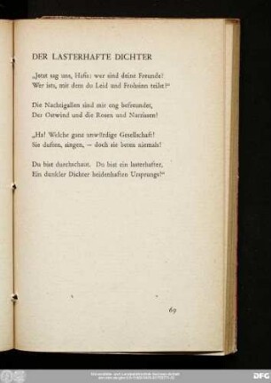 Der Lasterhafte Dichter