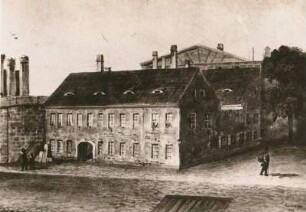 Dresden. Haus am Zwinger (1853, F. A. Kannegießer; Aquarell)