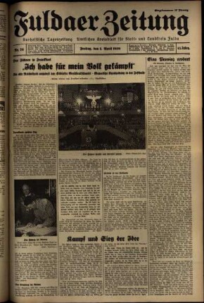 Ausgabe vom Freitag, den 01. April 1938.