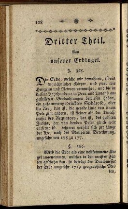 Dritter Theil. Von unserer Erdkugel.